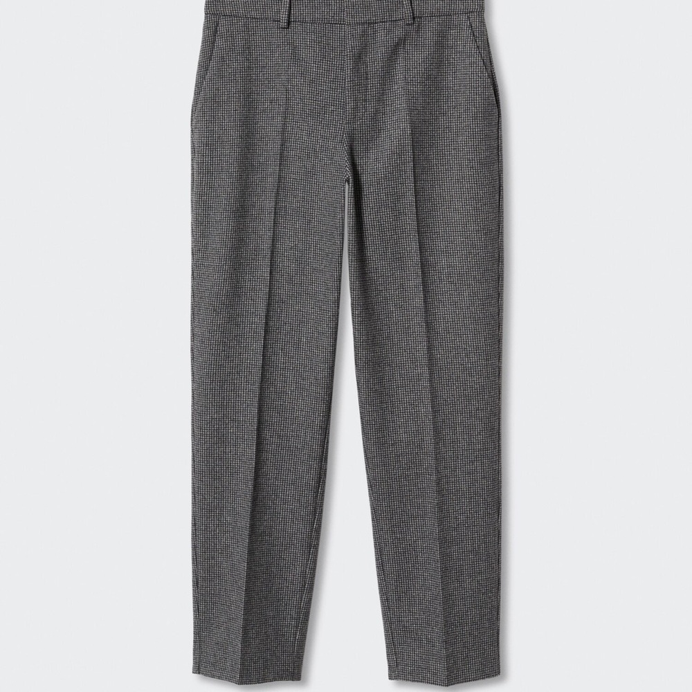 Slim fit wool suit pants